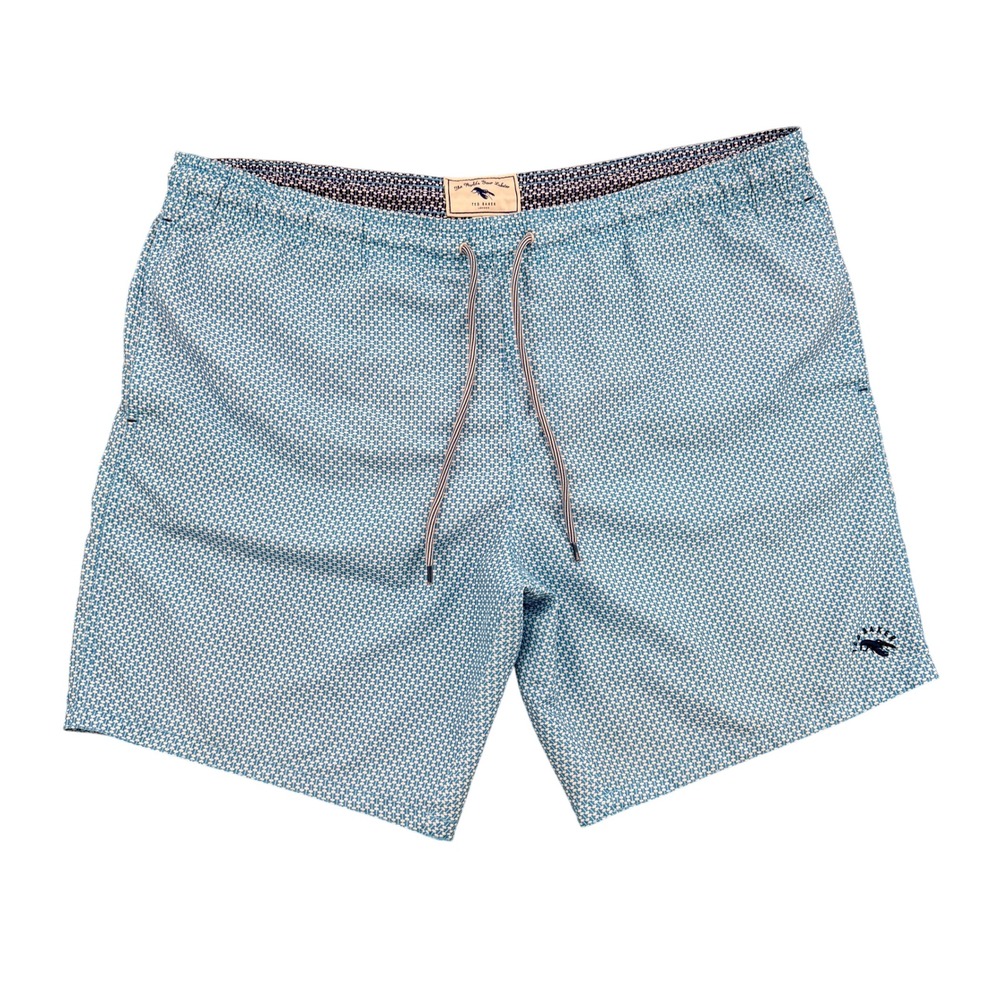 Ted Baker London Mens Blue Geometric Lobster Swim Trunks Size 5 LARKMAN Lined